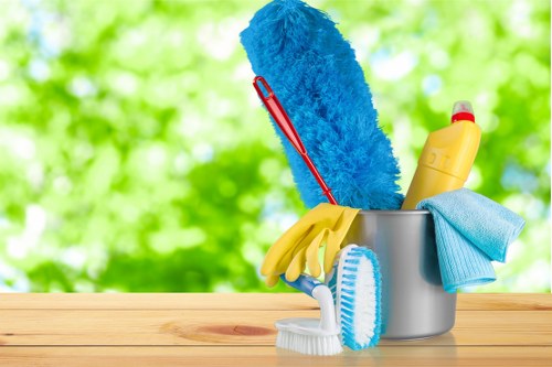 Office cleaning team preparing a Twickenham workplace for the day