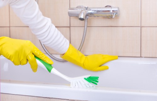 Hot water extraction carpet cleaning equipment in a local property
