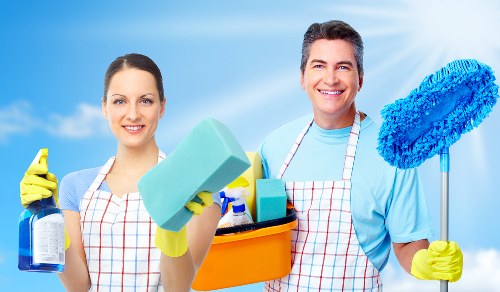 Deep cleaning kitchen cupboards and surfaces in Twickenham property